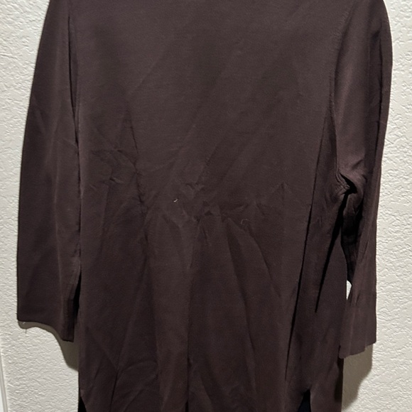 NWT Chico Chocolate brown sweater jacket. Chico size 2 - Picture 2 of 8